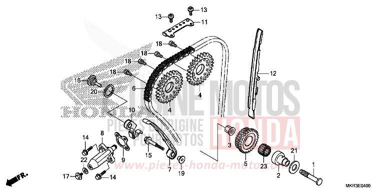 CHAINE A CAMES/TENDEUR de CBR1000RR SP SP1 SP2 MAT PEARL MORION BLACK (NHC33) 2022